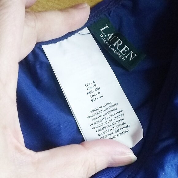 NWT Ralph Lauren LR7DA93 - Blue Bikini Swim Bottom Hipster Brief Beach Club Sz 4 - Picture 5 of 6